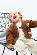 Ensemble 3 pièces enfant : cardigan, tee-shirt & jogging en coton