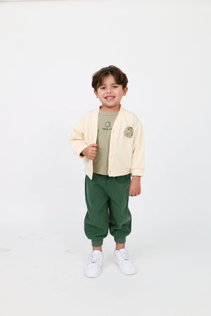 Ensemble 3 pièces enfant unisexe : cardigan, t-shirt & jogging
