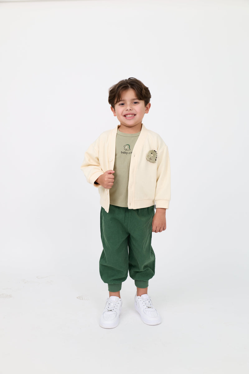 Ensemble 3 pièces enfant unisexe : cardigan, t-shirt & jogging