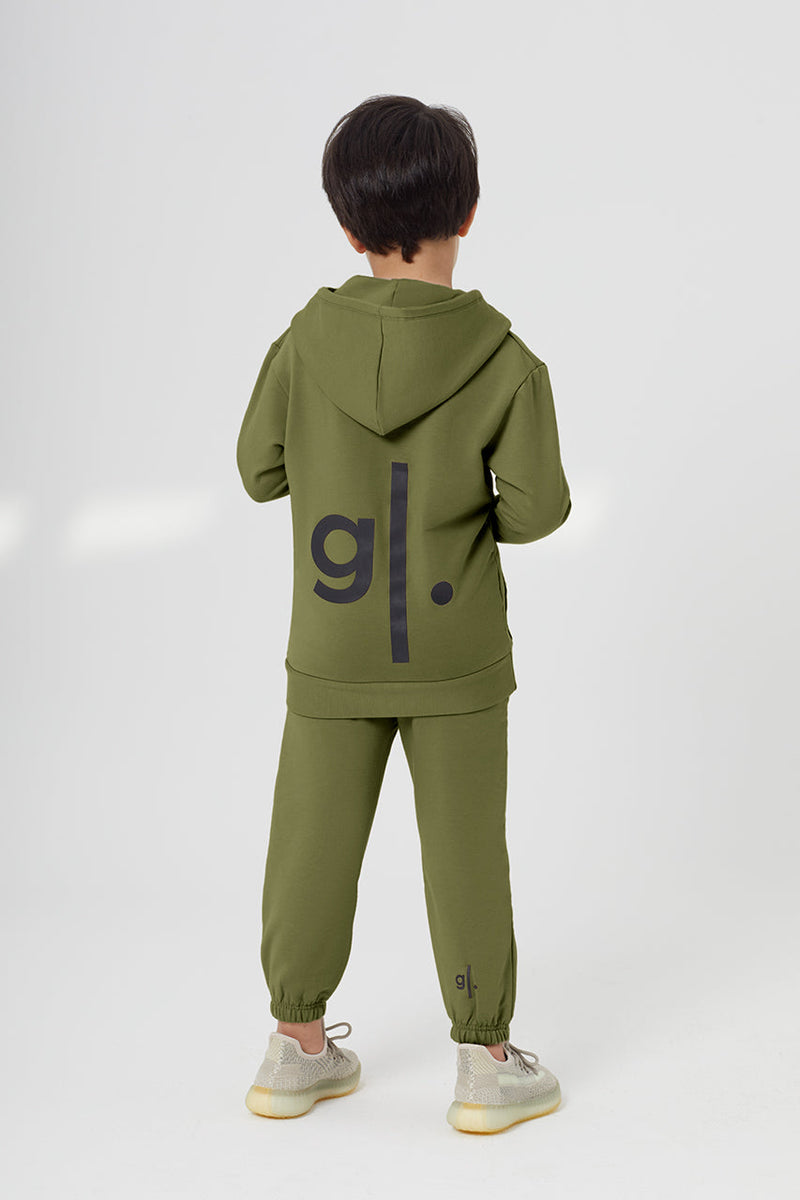 Sweat à capuche zippé confortable en bambou biologique pour garçons