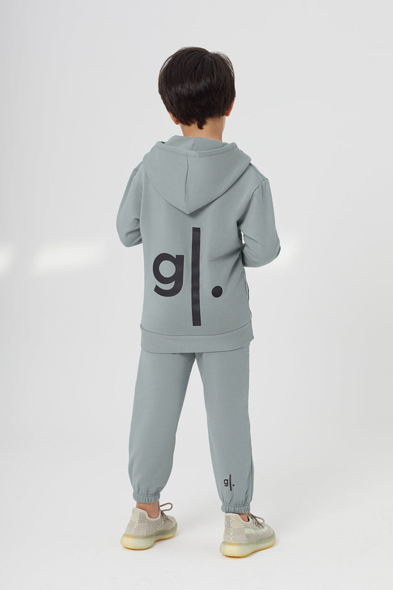 Sweat à capuche zippé confortable en bambou biologique pour garçons